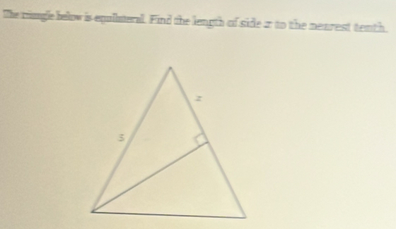 The rngle below is epulmeral. Find the length of side ir to the nearest tenth.