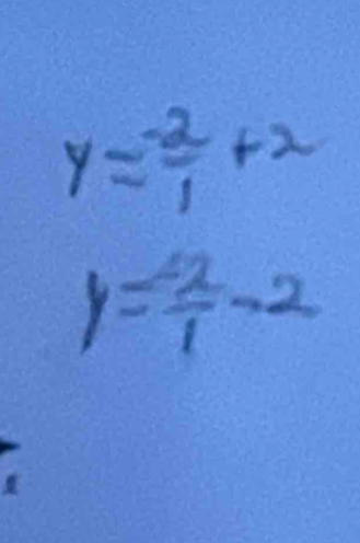 y= (-2)/1 +2
y= (-2)/1 -2