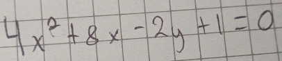 4x^2+8x-2y+1=0