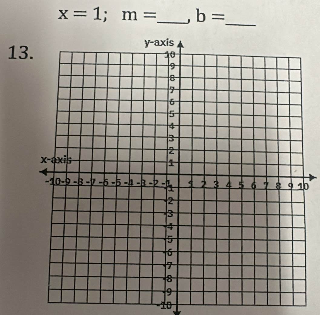 x=1; m=
_ b=
_ 
13 
0
- 10