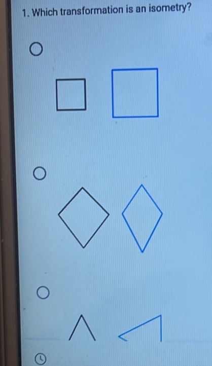 Which transformation is an isometry?