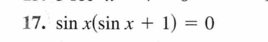 sin x(sin x+1)=0