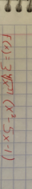 F(x)=3sqrt[4](x^3)(x^2-5x-1)