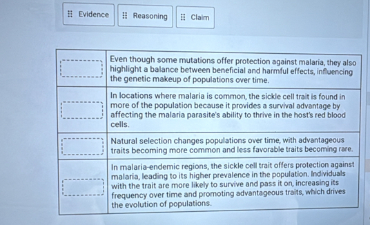 Evidence Reasoning :: Claim