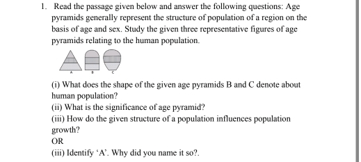 Solved: Read the passage given below and answer the following questions ...