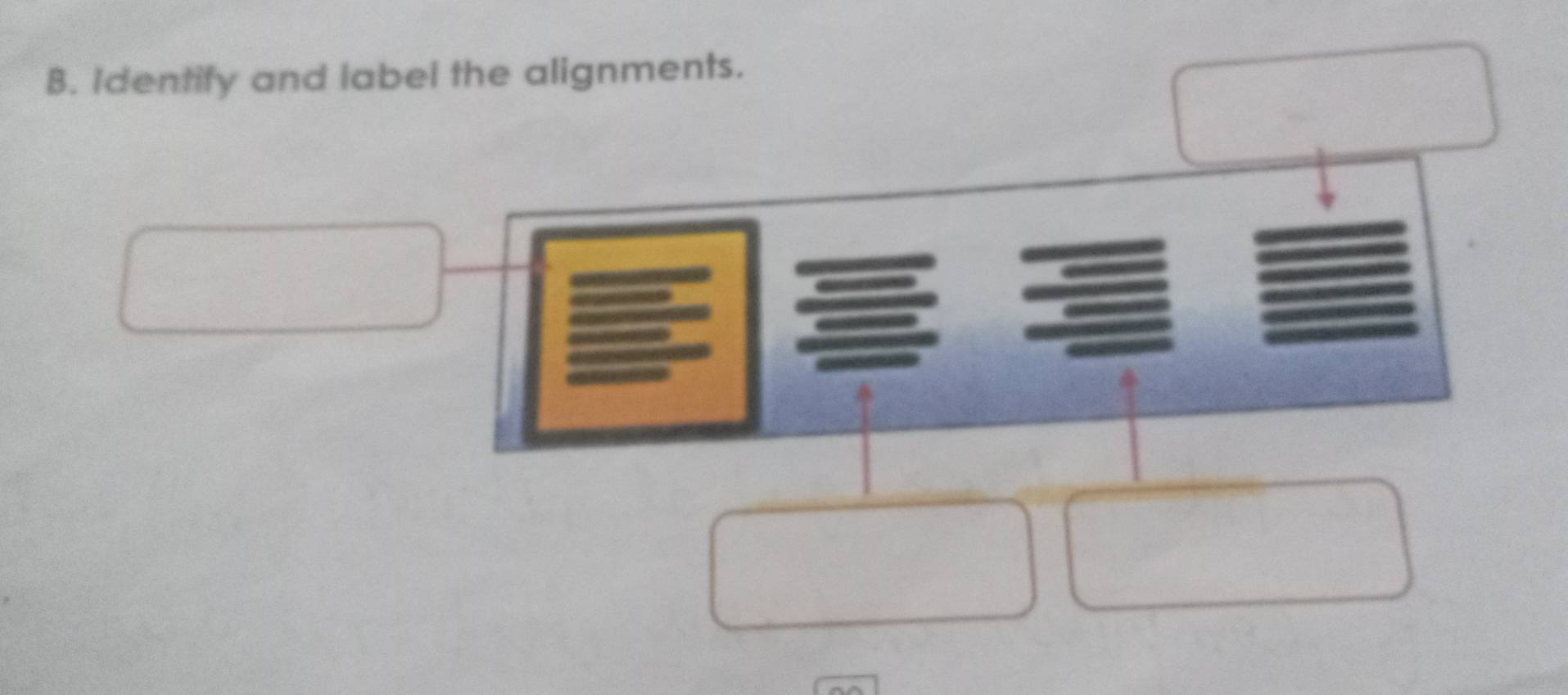 Identify and label the alignments.