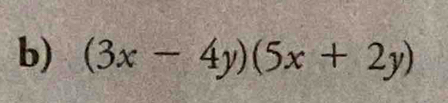 (3x-4y)(5x+2y)