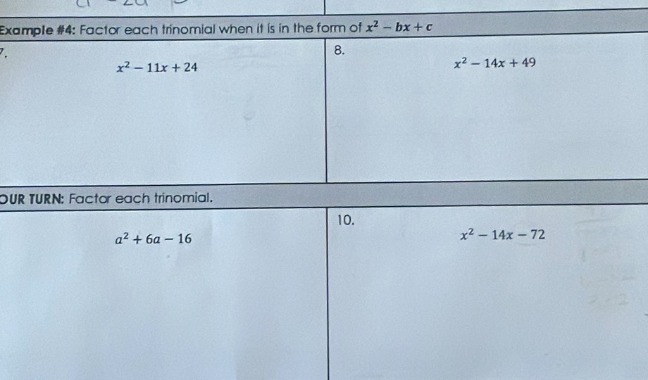 x^2-bx+c
O