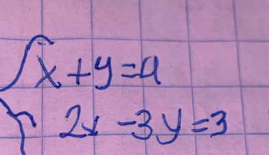 beginarrayl x+y=a 2x-3y=3endarray.