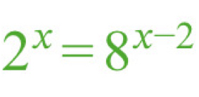 2^x=8^(x-2)