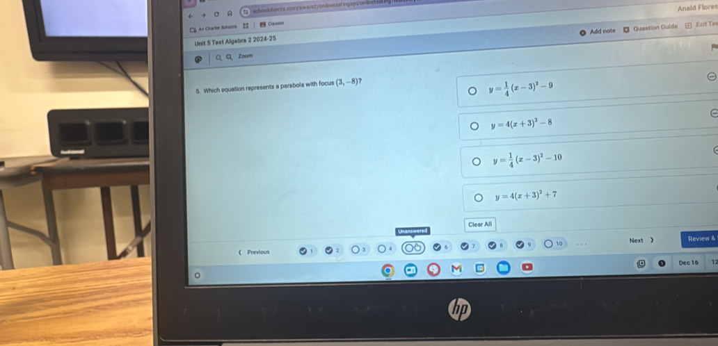 Solved: Anaid Flores A schookb wcts.com/awwe2/onlwtealingapVonietes A+ ...