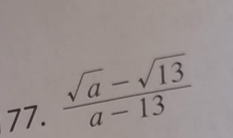  (sqrt(a)-sqrt(13))/a-13 