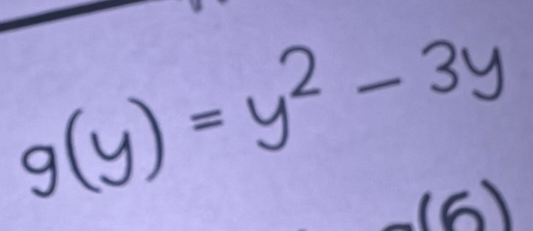 g(y) = y2-3y