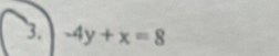 -4y+x=8