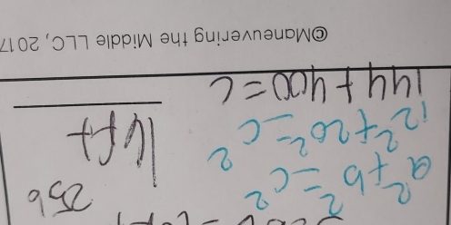 circ D
a^2+b^2=c^2 lft
12^2+20^2=c^2
144+400=c