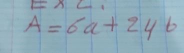 square
A=6a+24b