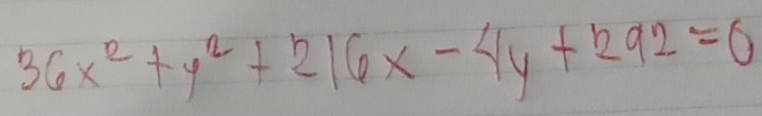 36x^2+y^2+216x-4y+292=0