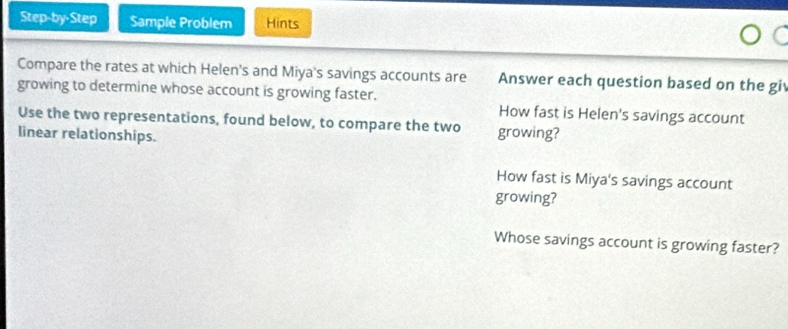 Solved: Step-by-Step Sample Problem Hints Compare the rates at which ...