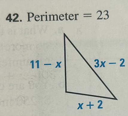 Perimeter =23