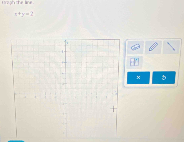 Graph the line.
x+y=2
_  1/2 x 
5