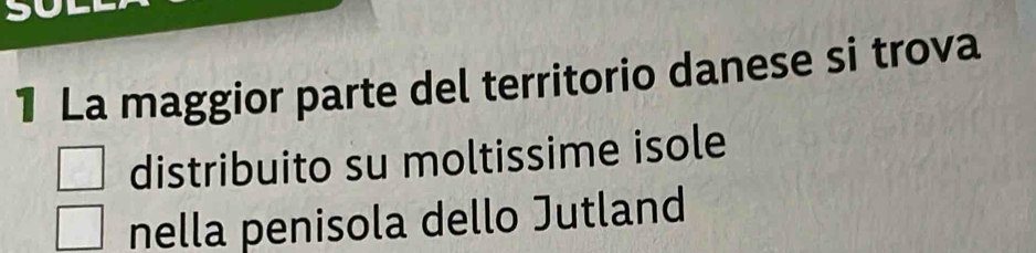 La maggior parte del territorio danese si trova 
distribuito su moltissime isole 
nella penisola dello Jutland