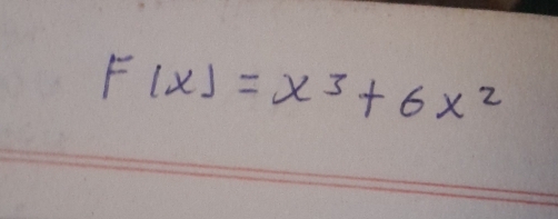 F(x)=x^3+6x^2