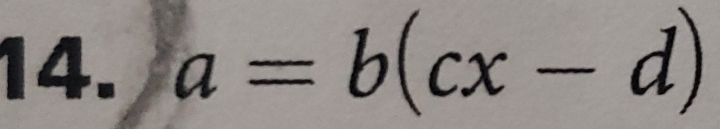 a=b(cx-d)