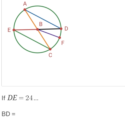 A
If DE=24...
BD=