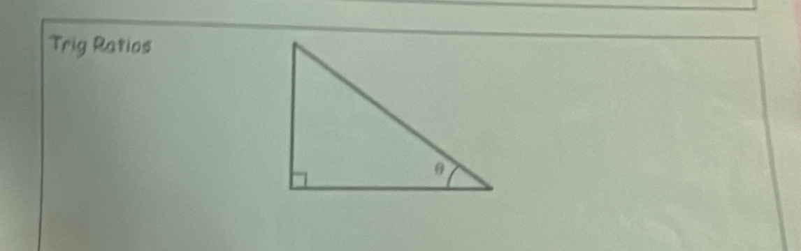 Trig Ratios