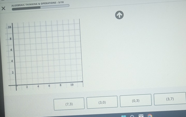 ALGEBRAIC THINKING & OPERATIONS - 5/10
(7,3) (3,0) (0,3) (3,7)