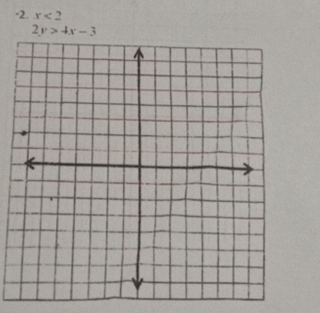 x<2</tex>
2y>4x-3