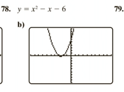 y=x^2-x-6 79. 
b)