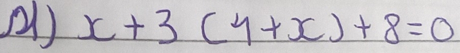 Al) x+3(y+x)+8=0