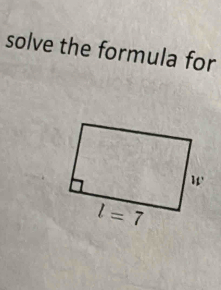 solve the formula for