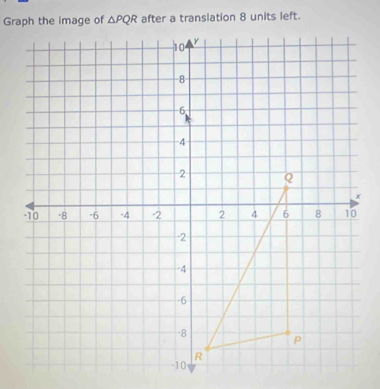 after a translation 8 units left.