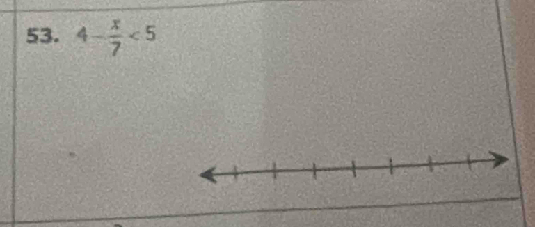 4- x/7 <5</tex>