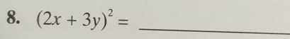 (2x+3y)^2= _