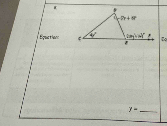 Equation: Eq
y= _