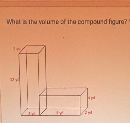 What is the volume of the compound figure?