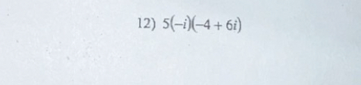 5(-i)(-4+6i)