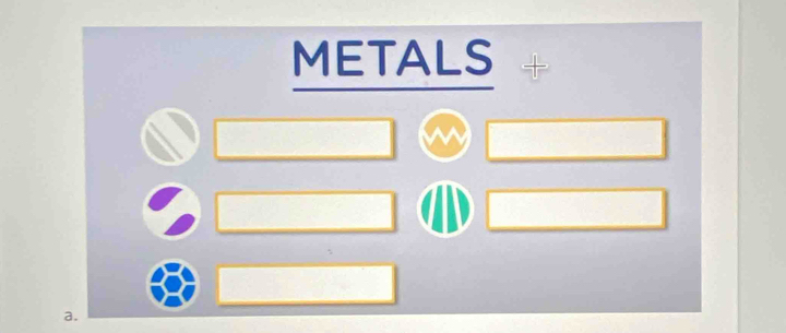 METALS + 
a.