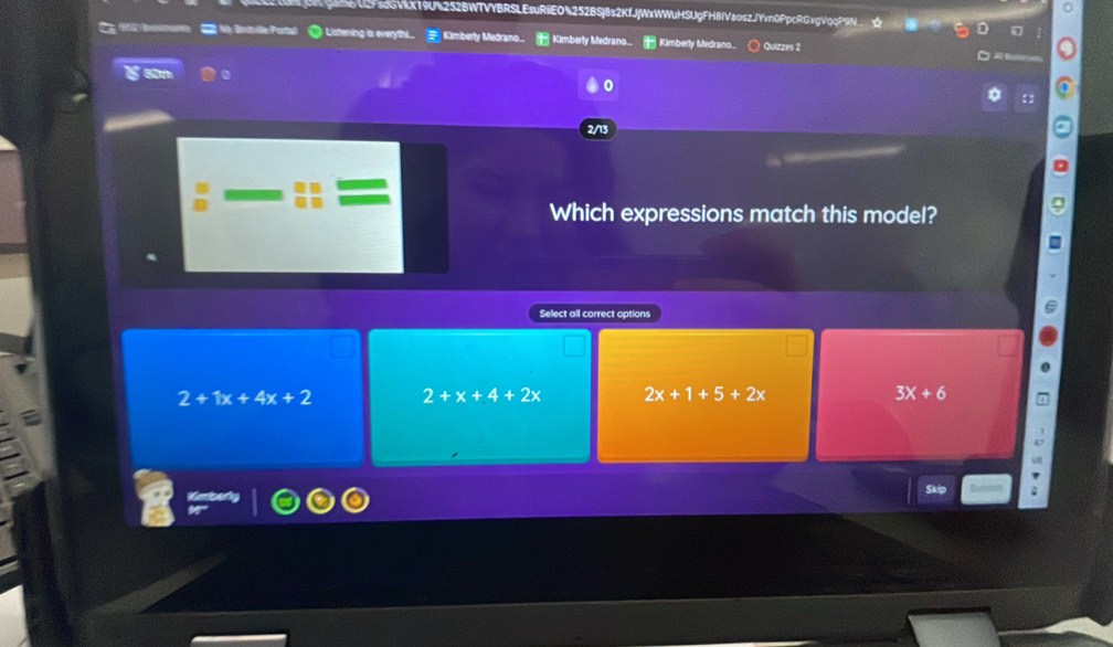 VkX19U%252BWTVYBRSLEsuRiiE0%252BSj8s2KfJjWxWWuHSUgFH8IVaoszJYvn0PpcRGxgVqqP9N_ ☆
# N Bndvlle Portal Listening is everythL Kimberty Medrano.. Kimberty Medrano... Kimberly Medrano... Quizzes 2
0
Which expressions match this model?
Select all correct options
2+1x+4x+2 2+x+4+2x 2x+1+5+2x 3X+6