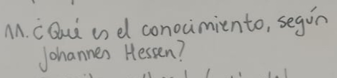 CDad o dl conocimiento, segin 
Johannes Hessen?