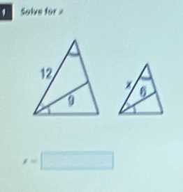 Solve for
x=□