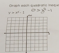 Graph each quadratic inequ
y>x^2-1