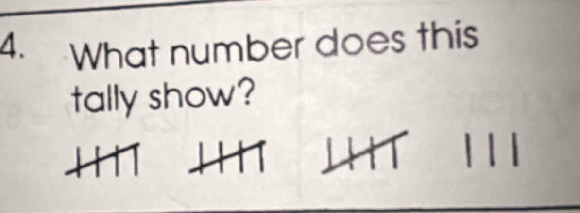 What number does this 
tally show?