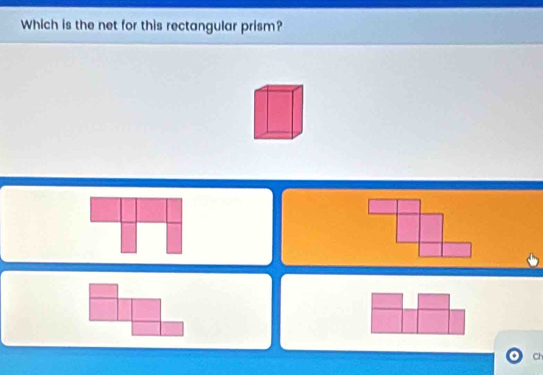 Which is the net for this rectangular prism? 
Ch