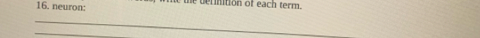 neuron: derinition of each term. 
_ 
_