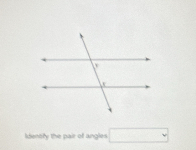 Identify the pair of angles □