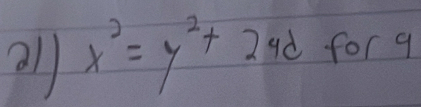 all x^2=y^2+24d for 9